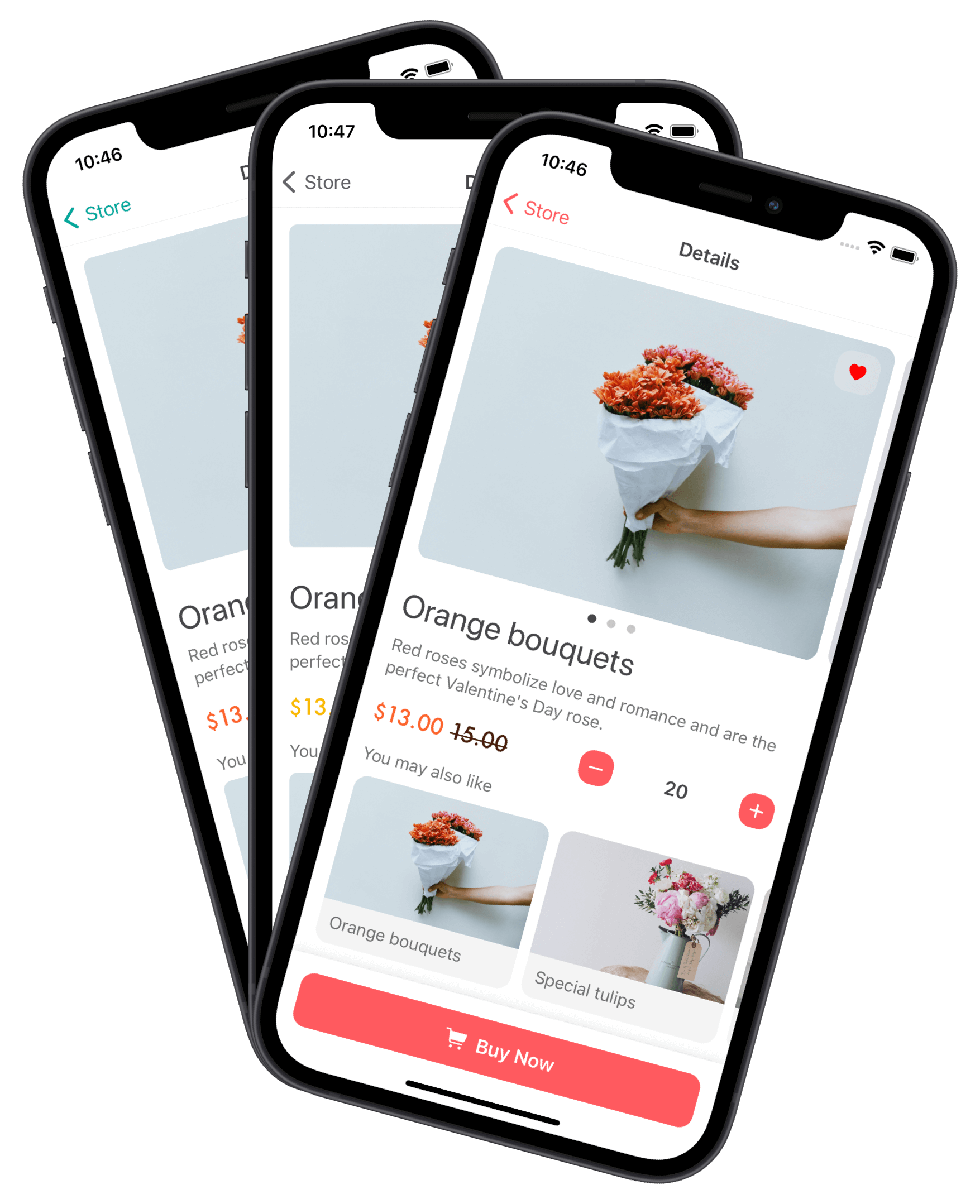 design system, flowers store, app, ui, ux, uikit