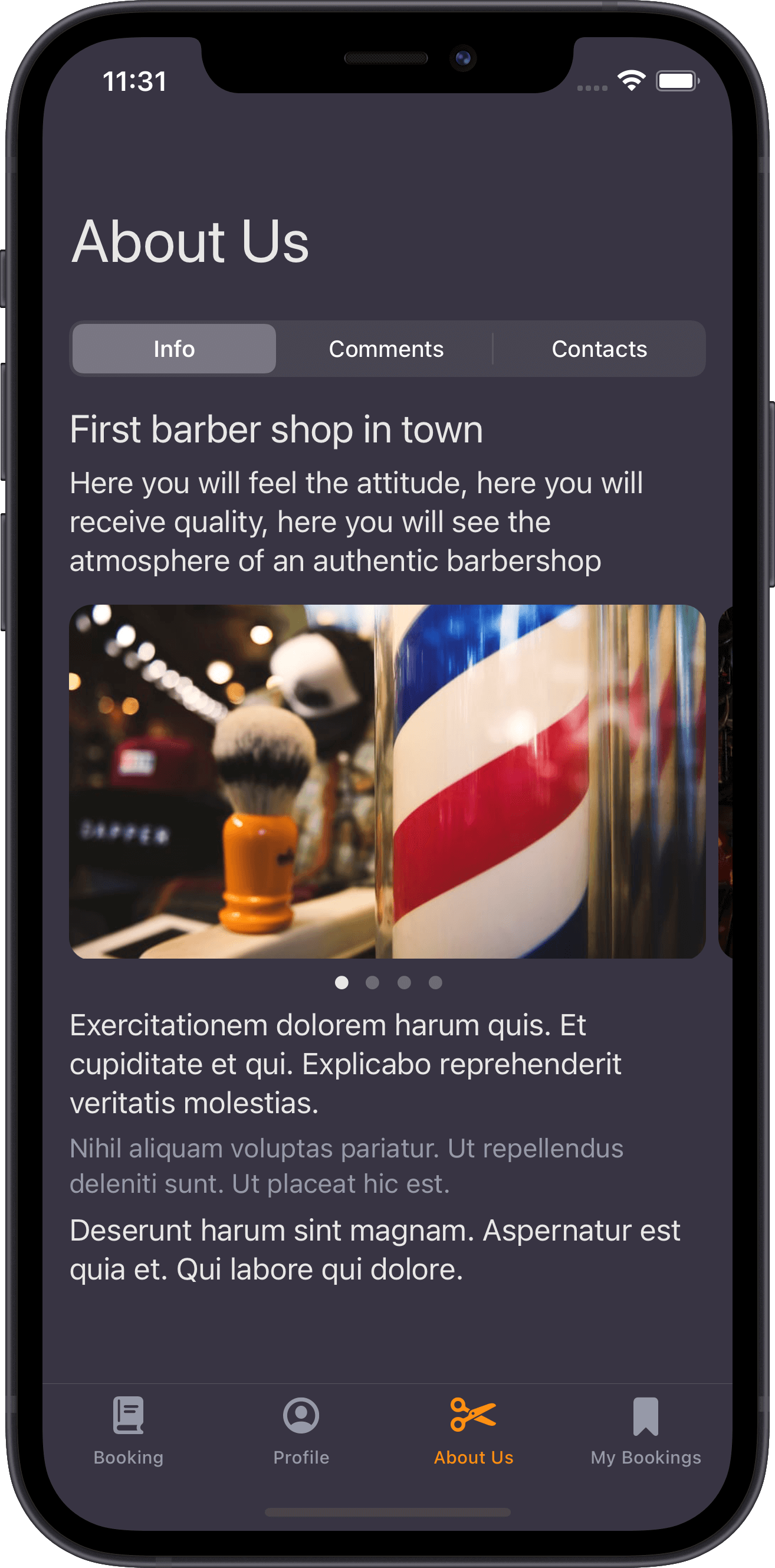 barber-shop, ui, ux, ios design, design system, apple