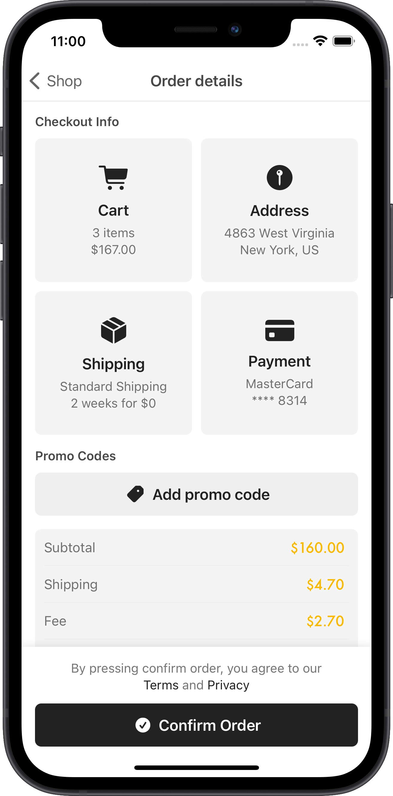 e-commerce, order details
