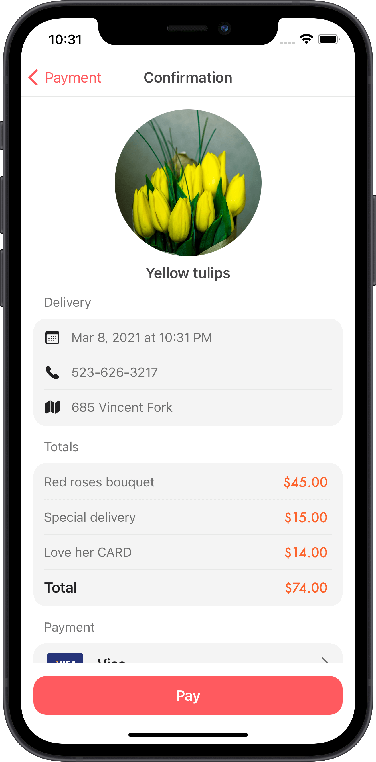 design system, flowers store, app, ui, ux, uikit