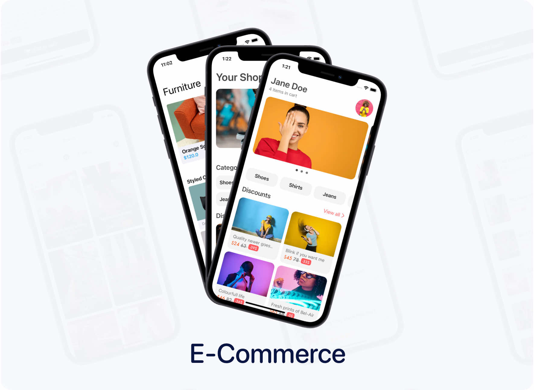 E-Commerce + iOS App Design System Kit - 1