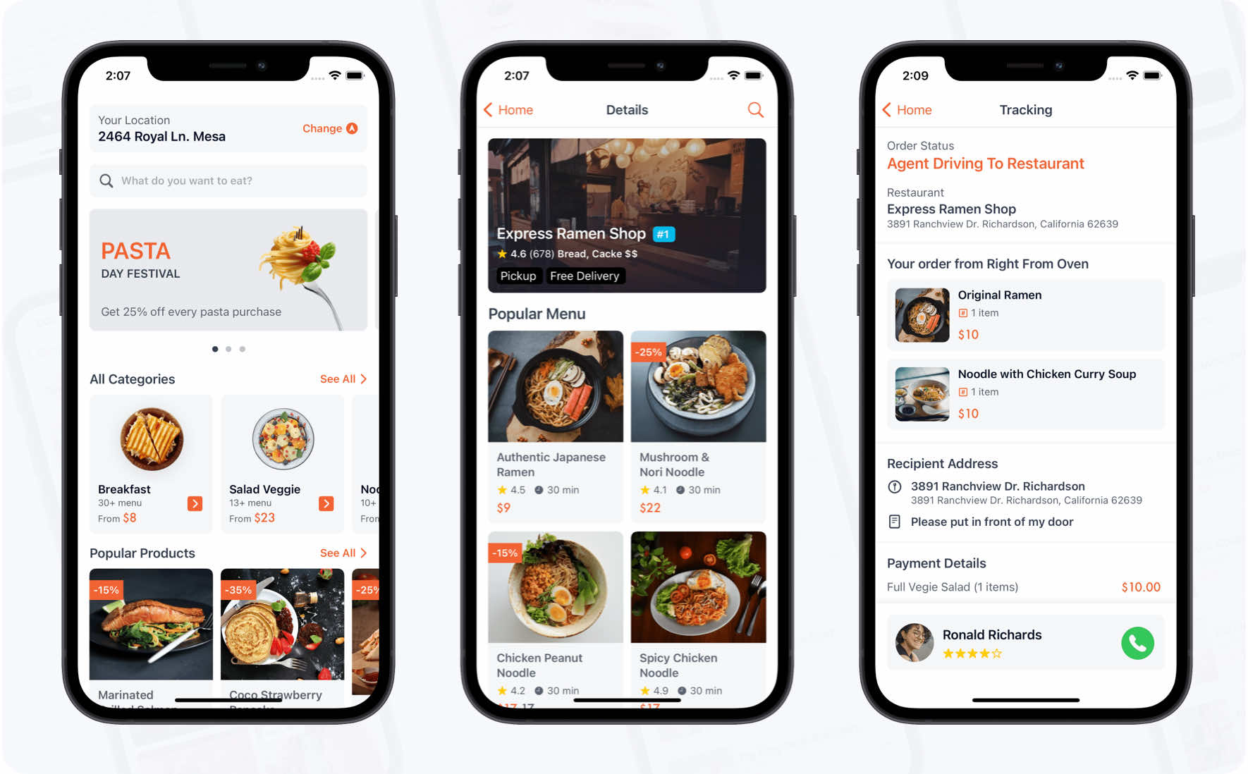 Food Delivery + iOS App Design System Kit - 1